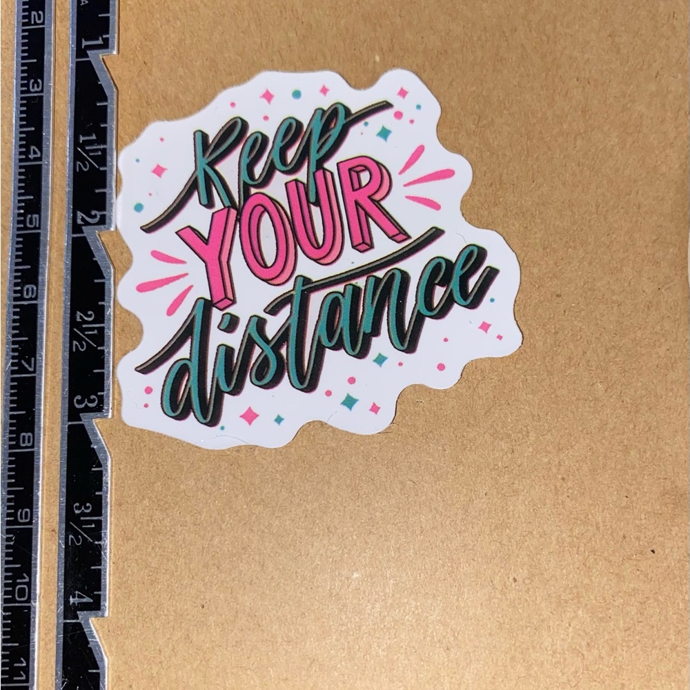 🌈20/$12🌈 “Keep Your Distance” Sticker - Picture 2 of 3